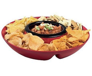 heated chip and dip tray