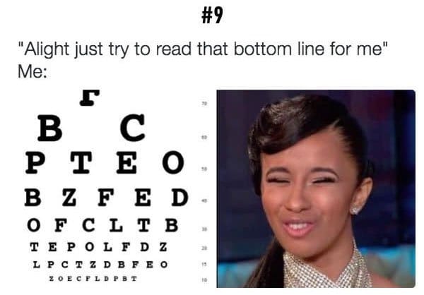 reading letters without glasses