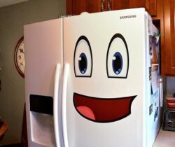 smiley face fridge decals
