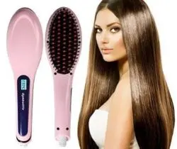 Heated Hair Straightener Brush