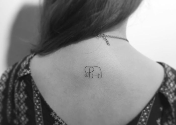 minimalist-tattoos-elephant