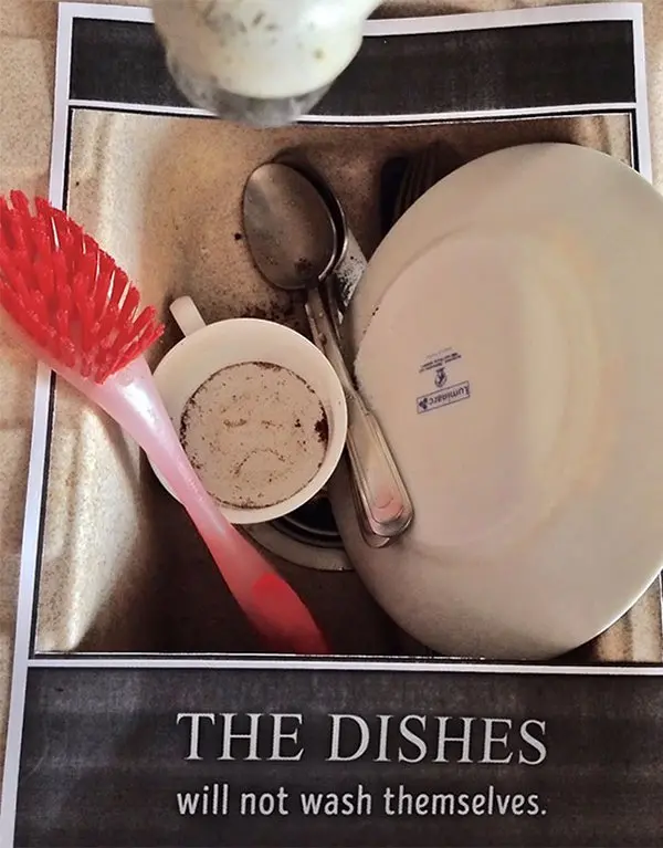 notes from parents the dishes will not wash themselves