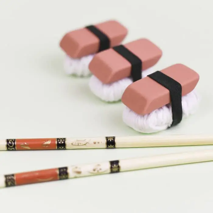 fake-food-out-of-household-items-eraser-sushi