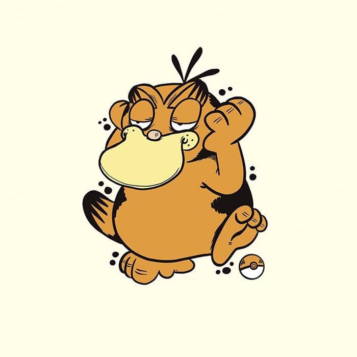 garfield-pokemon-psyduck