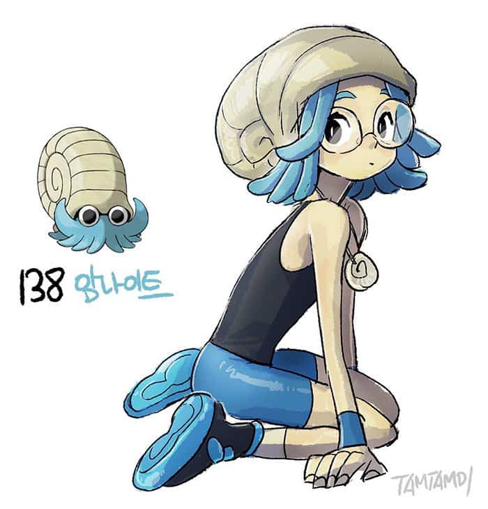 humanized-pokemon-blue-omanyte