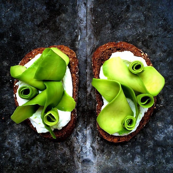 leaves on toast