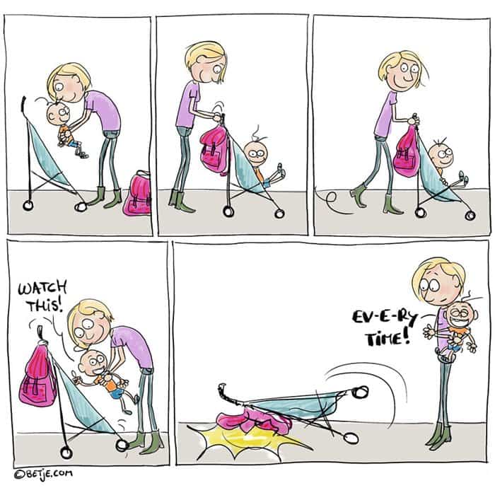 motherhood-comics-stroller-falls-every-time