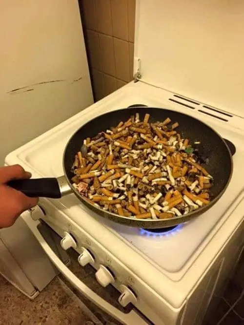 strange-things-cooking-cigarette-butts