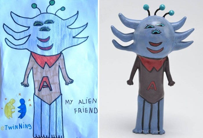 childrens-drawings-into-figurines-alien-friend