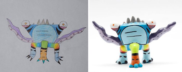 childrens-drawings-into-figurines-three-leg-tentacles