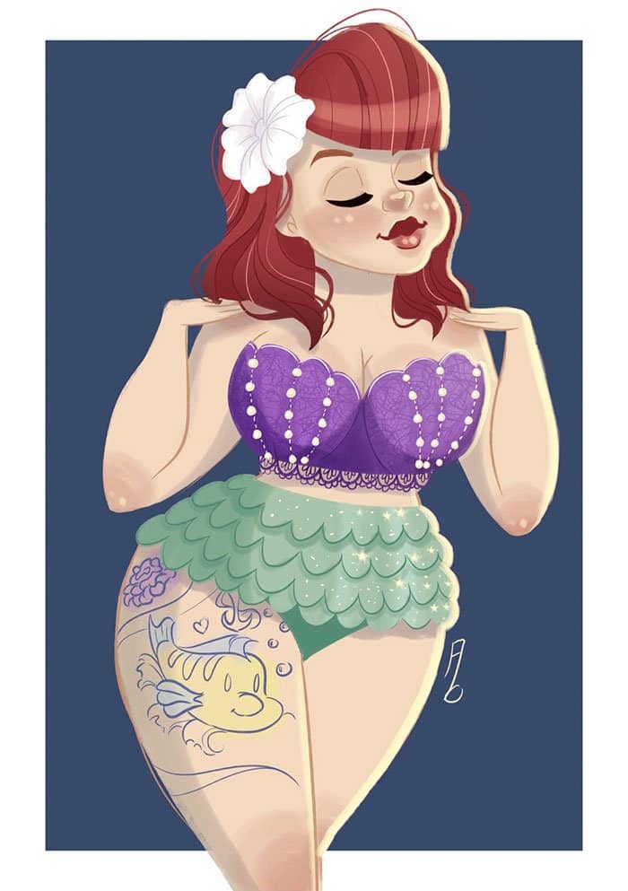 disney-pin-ups-ariel