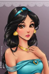 14 Female Disney Characters Drawn In Anime Style