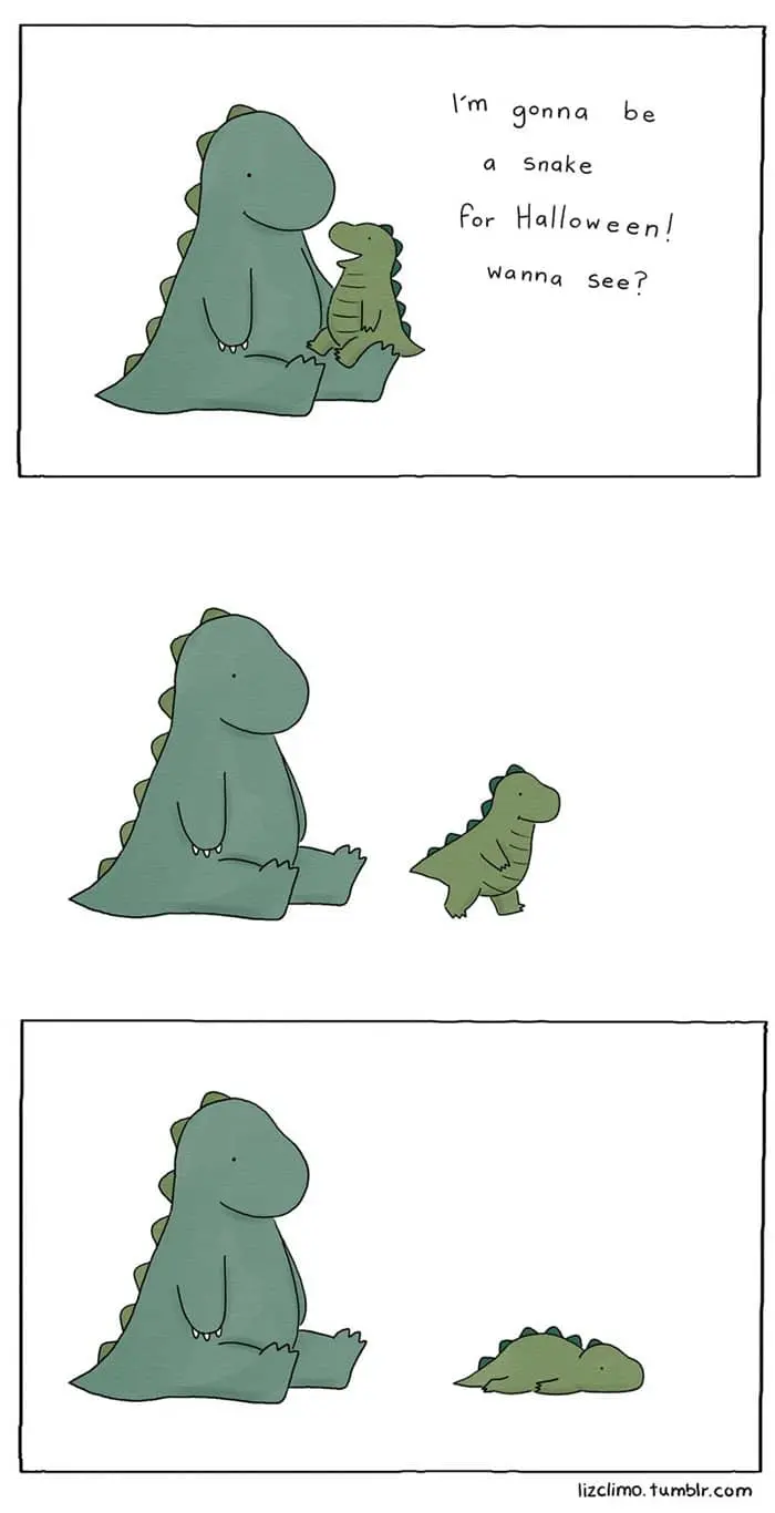 halloween-animal-comics-liz-climo-dino-snake