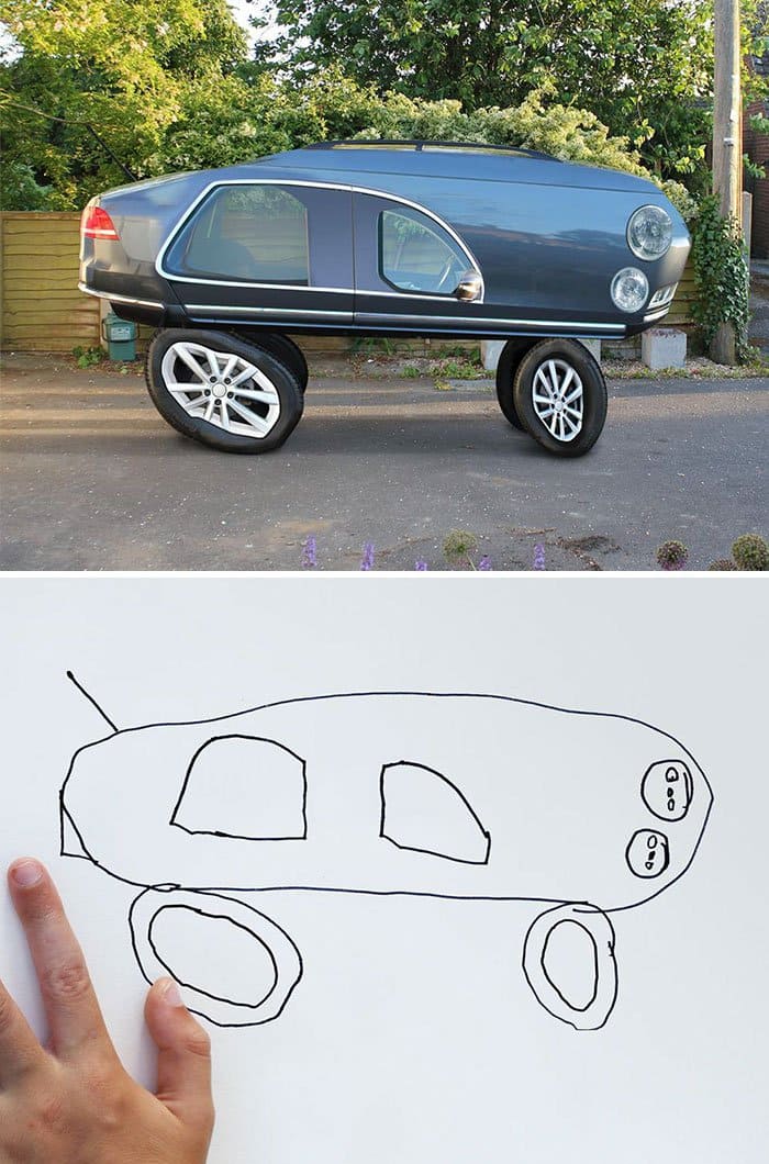 kid-drawings-realistic-car