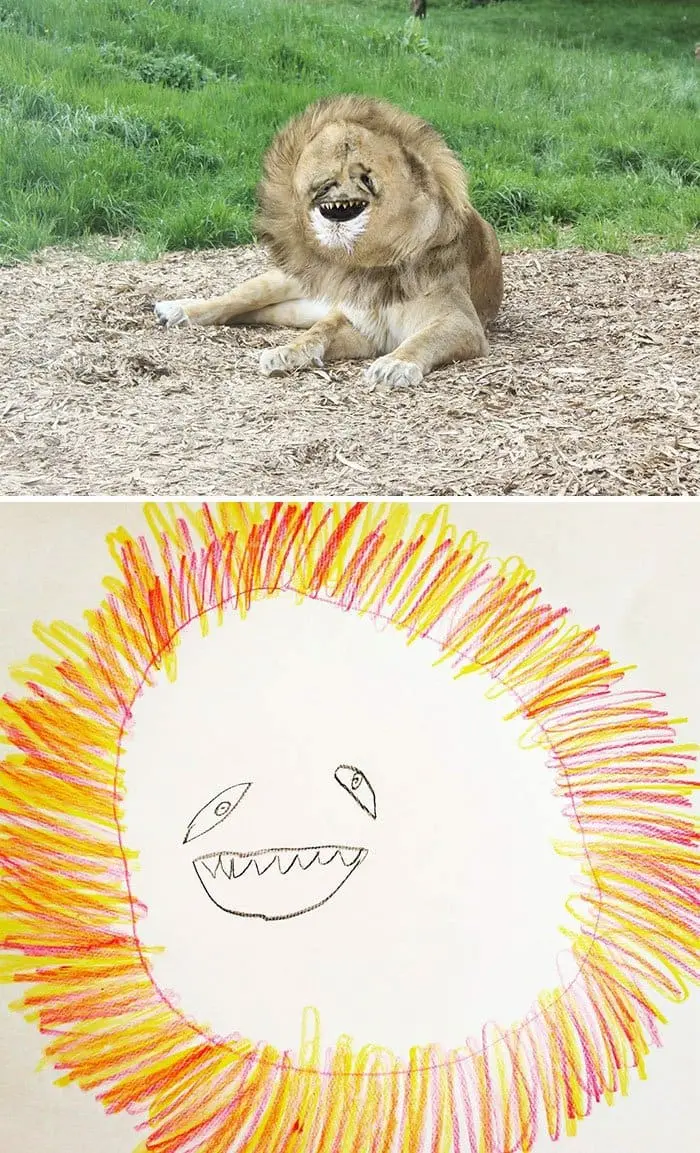 kid-drawings-realistic-lion