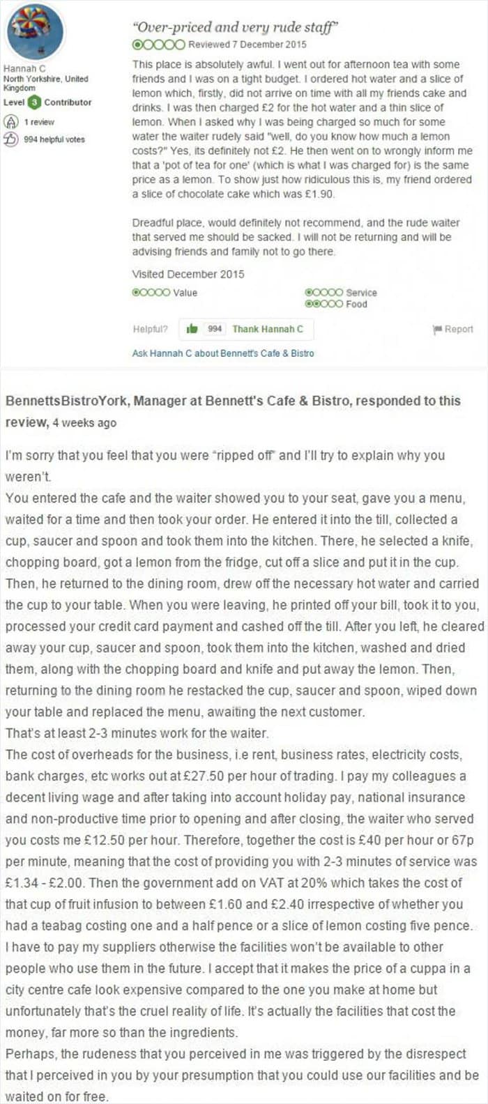 bennets-cafe-and-bistro-complaint-and-response