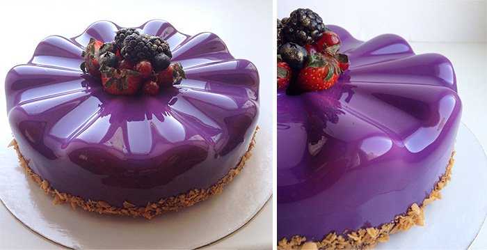 purple-mirror-glazed-cake-with-fruit