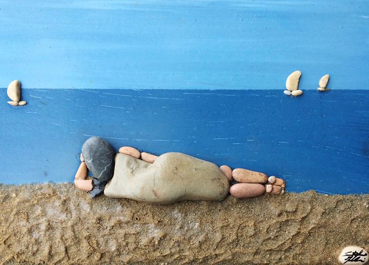 woman-on-beach-stone-art