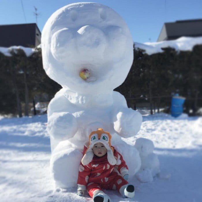 Anpanman japan snow sculpture