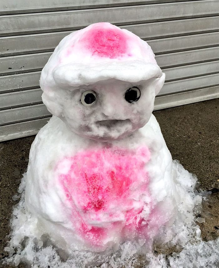 Carp Boya japan snow sculpture