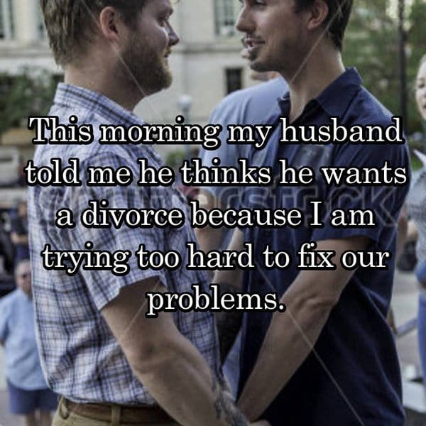 Shocking Divorce Reasons trying too hard