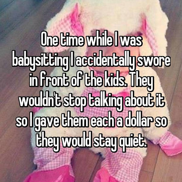 confessions from babysitters swore in front of kids