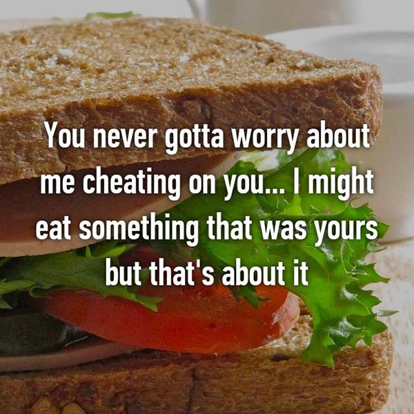 foodie problems cheating