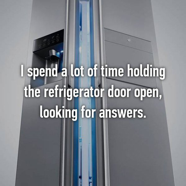 foodie problems fridge door open