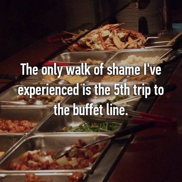 foodie problems walk of shame buffet