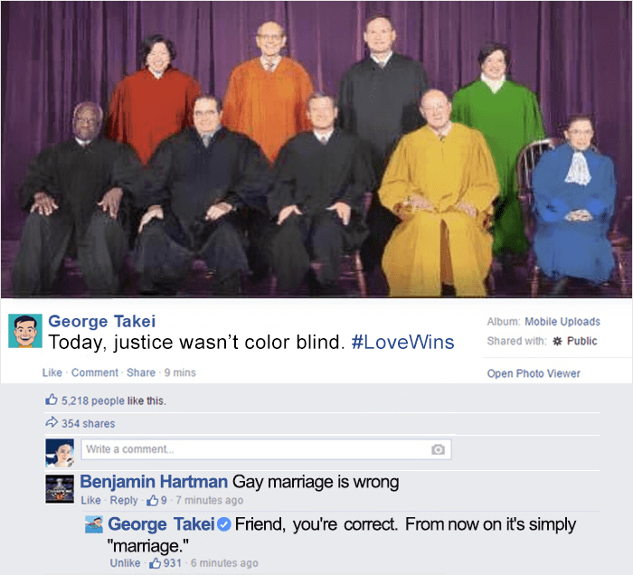 funny-george-takei-comebacks gay marriage