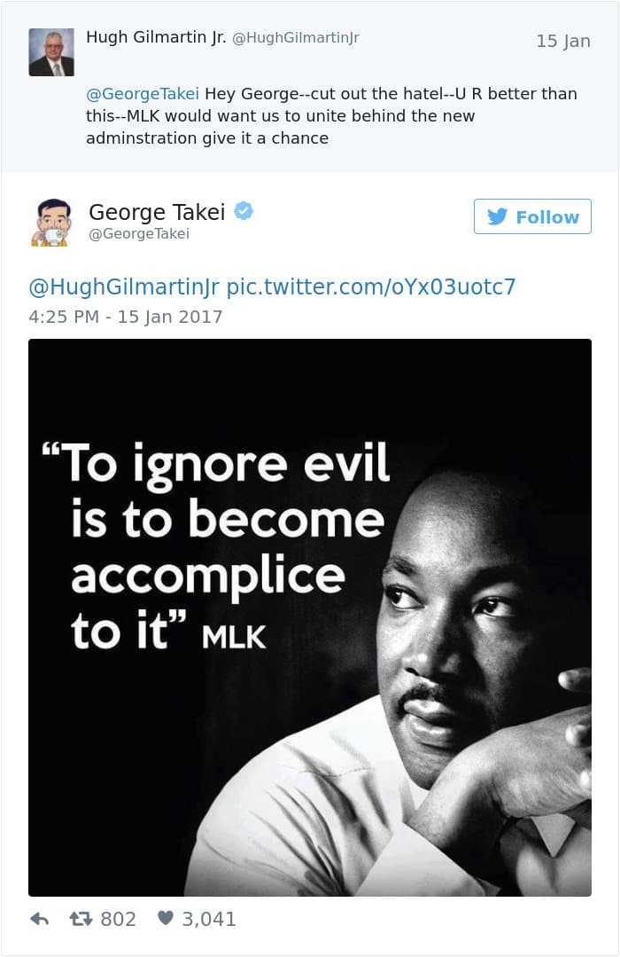 funny-george-takei-comebacks ignore evil