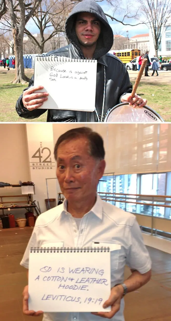 funny-george-takei-comebacks so is wearing a cotton and leather hoodie