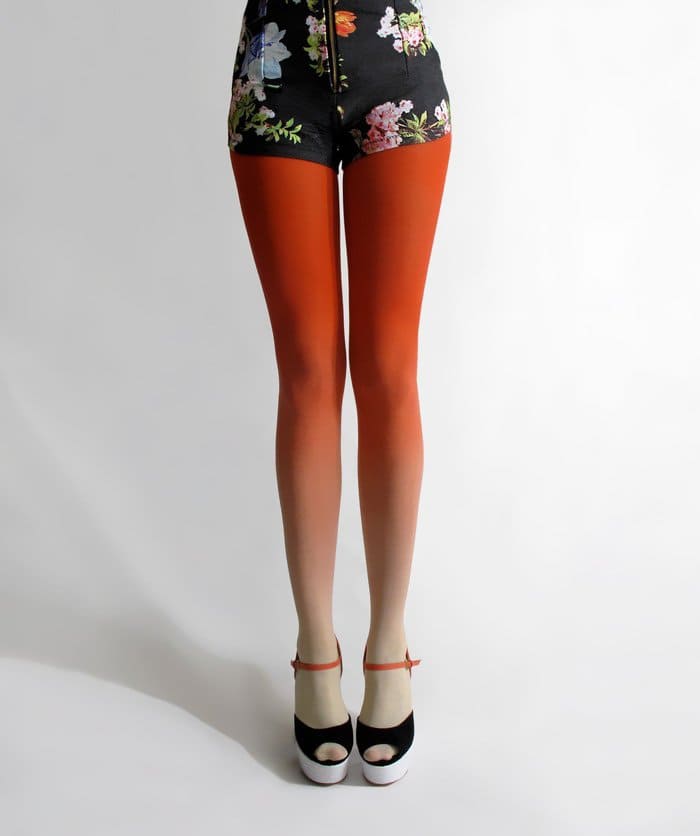 hand-dyed-ombre-tights-tiffany-ju-orange white
