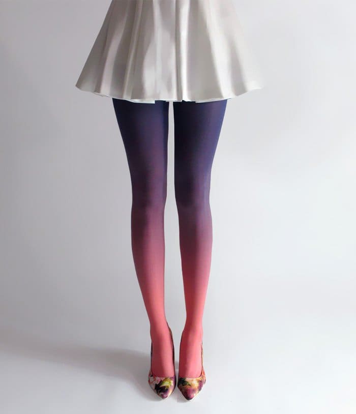 hand-dyed-ombre-tights-tiffany-ju-pink and purple