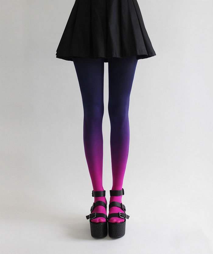 These Hand Dyed Ombre Tights By Tiffany Ju Will Make You Stand Out