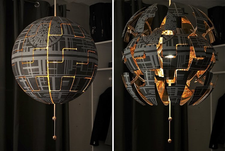 ikea lamp death star hang it on ceiling