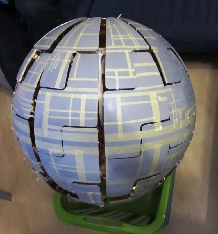 ikea lamp death star masking tape