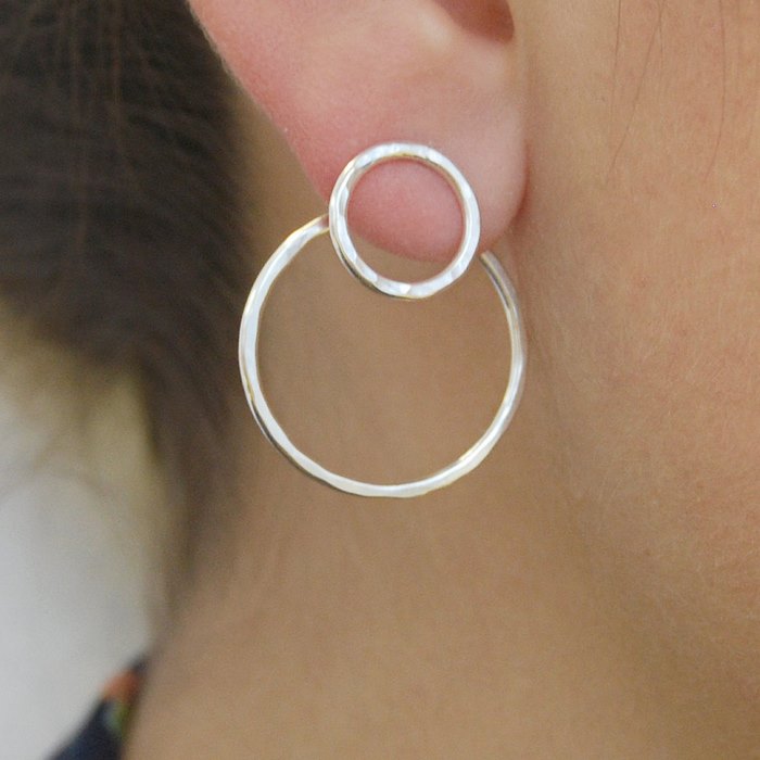 minimalist-earrings-geometric-double circle