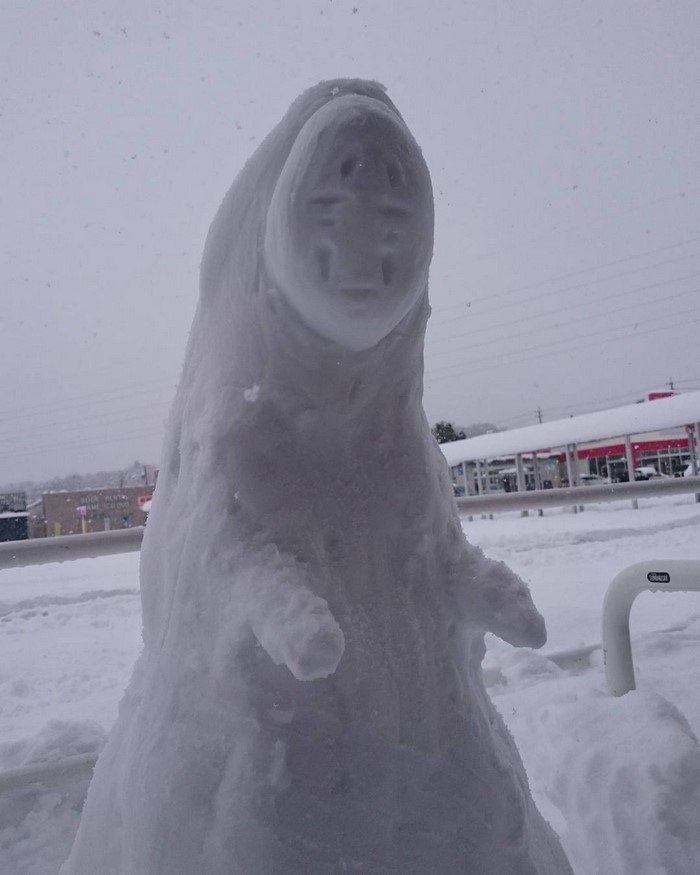 no face close up japan snow sculpture