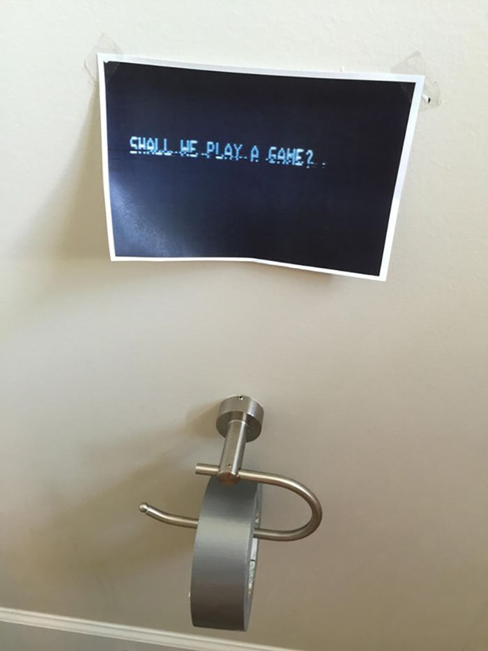 sibling pranks duct tape toilet roll