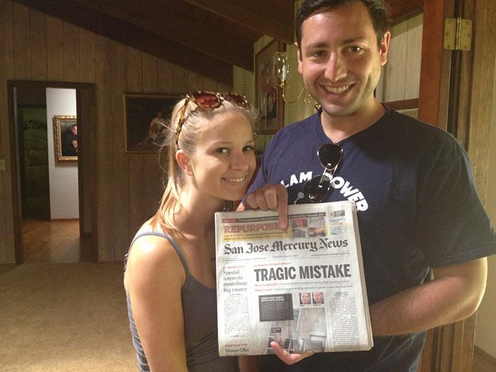 sibling pranks newspaper wedding day