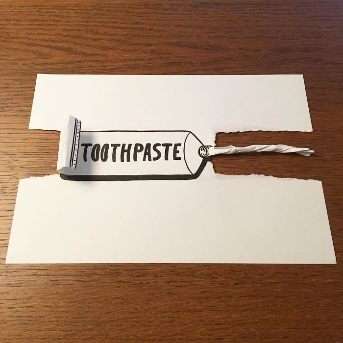 toothpaste-3d-paper-art-huskmitnavn