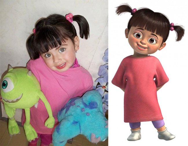 Real Life Cartoon Characters boo monsters inc