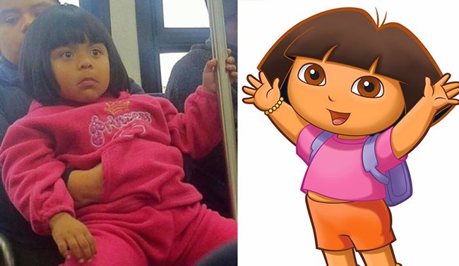 Real Life Cartoon Characters dora the explorer