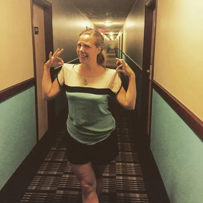 Shots Taken Perfect Moment woman matching hotel walls
