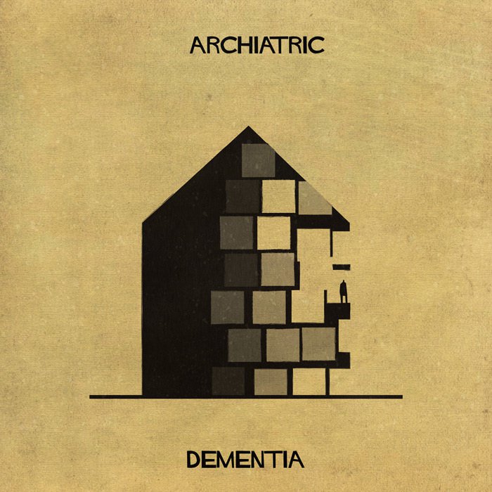 architectual-mental-illness-illustrations Federico Babina dementia