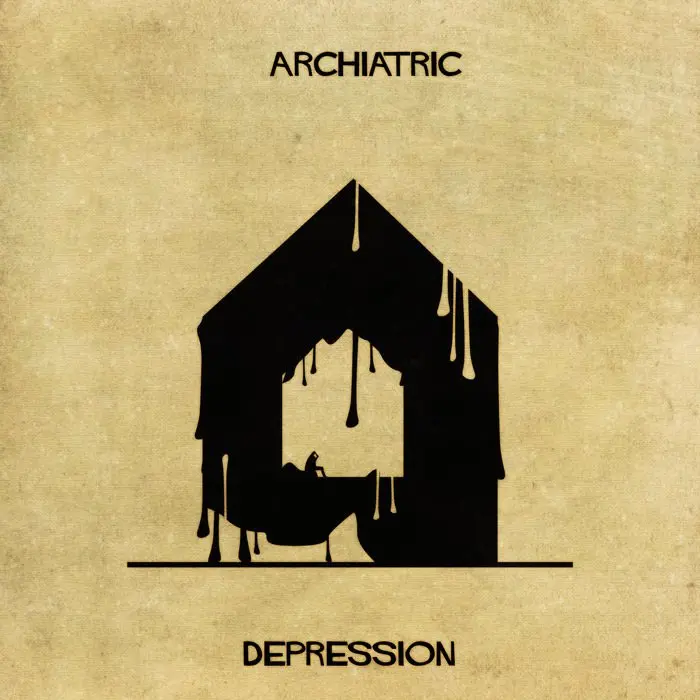 architectual-mental-illness-illustrations Federico Babina depression