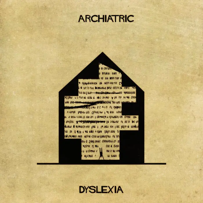 architectual-mental-illness-illustrations Federico Babina dyslexia