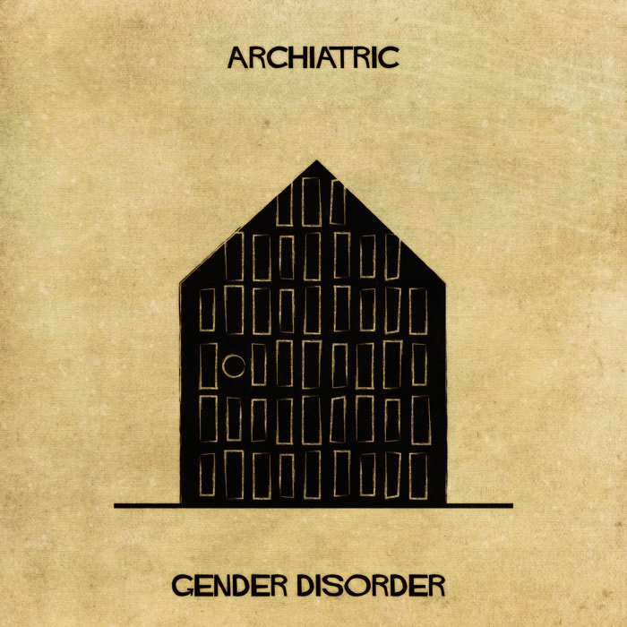 architectual-mental-illness-illustrations Federico Babina gender disorder