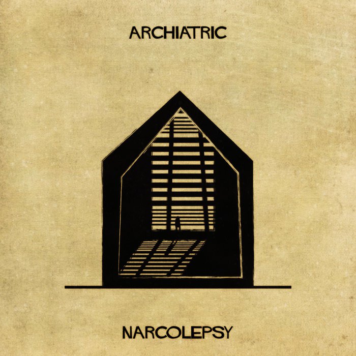 architectual-mental-illness-illustrations Federico Babina narcolepsy